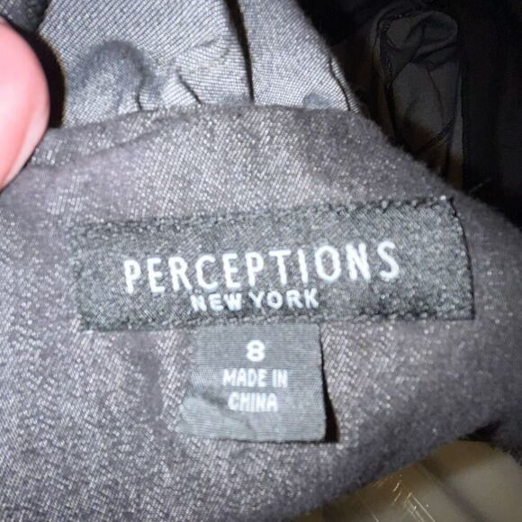 Perceptions black denim ruffle dress 8 - Picture 5 of 6